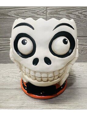 Halloween Skull Ceramic Candy Bowl Ashland Serving Dish 7” X 7” X 6”